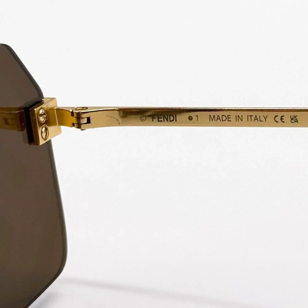 NEW FENDI SUNGLASSES FE40043U 33G GOLD/BROWN MEN EYEWEAR